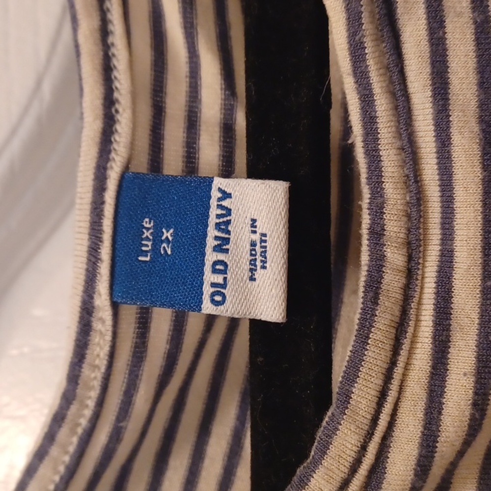 Striped Blue and White T-Shirt - Picture 2 of 3